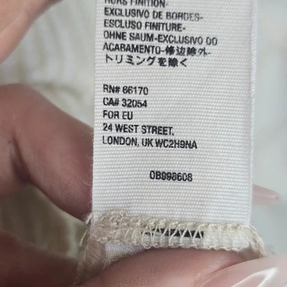 Free People Gigi Cream Vertical Stripe Puff Sleeve Tunic Top Boho Spring Size L - Picture 7 of 10